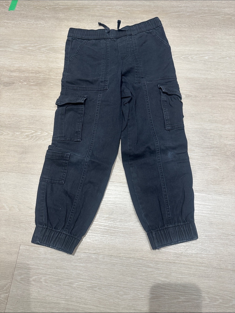 Kids Black Elastic Waist Pants - Small